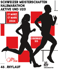 46. Rhylauf | Schweizer Meisterschaften Halbmarathon Aktive und U20